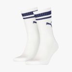 Puma Lot de 2 paires de chaussettes à rayures Heritage Crew  Unisex