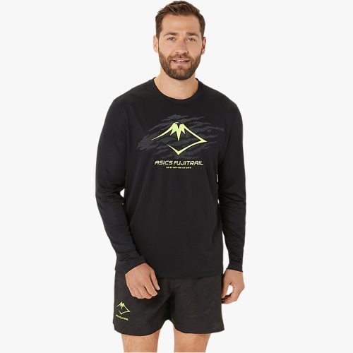 Asics Fujitrail Logo Haut à Manches Longues De Running Homme