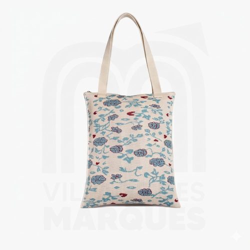 We Work Sac Tote Bag en Maille Blanc Motif