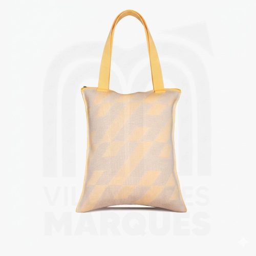 We Work Sac Tote Bag Géométrique Jaune & Beige