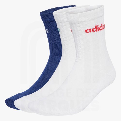 Adidas Linear Lot De 3 Paires De Chaussettes Mi-Mollet Homme