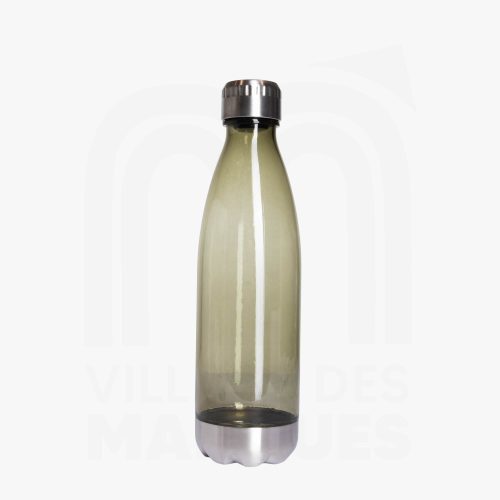 Nesspreno Bouteille d'Eau Ergonomique - Fumé & Finition Inox 600 ML