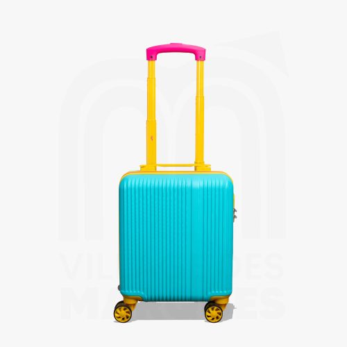 We Fly Valise Cabine Enfant Rigide Rainurée à 4 Roues