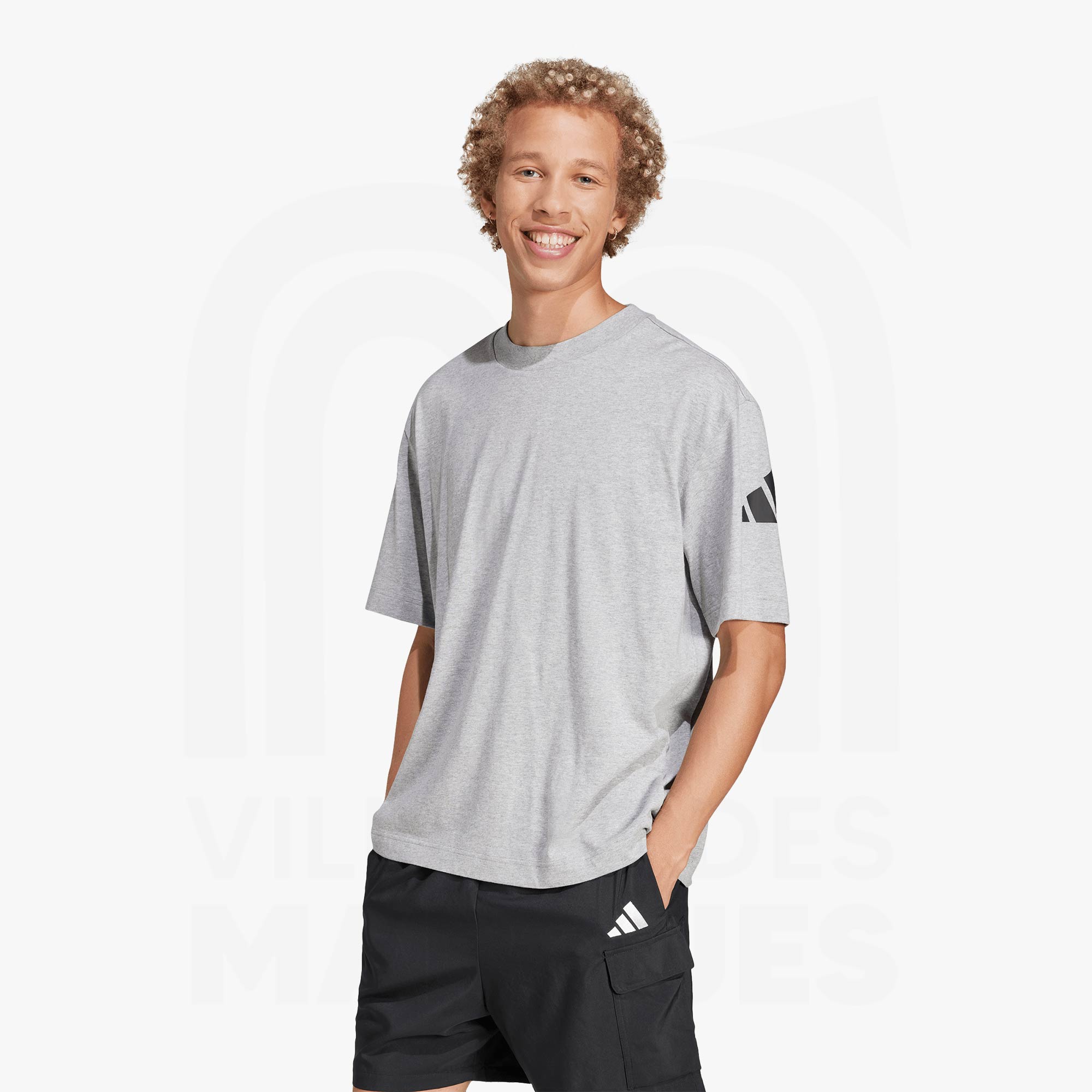 Adidas Essentials T-shirt Coupe Ample logo 3 Barres Homme – Image 3
