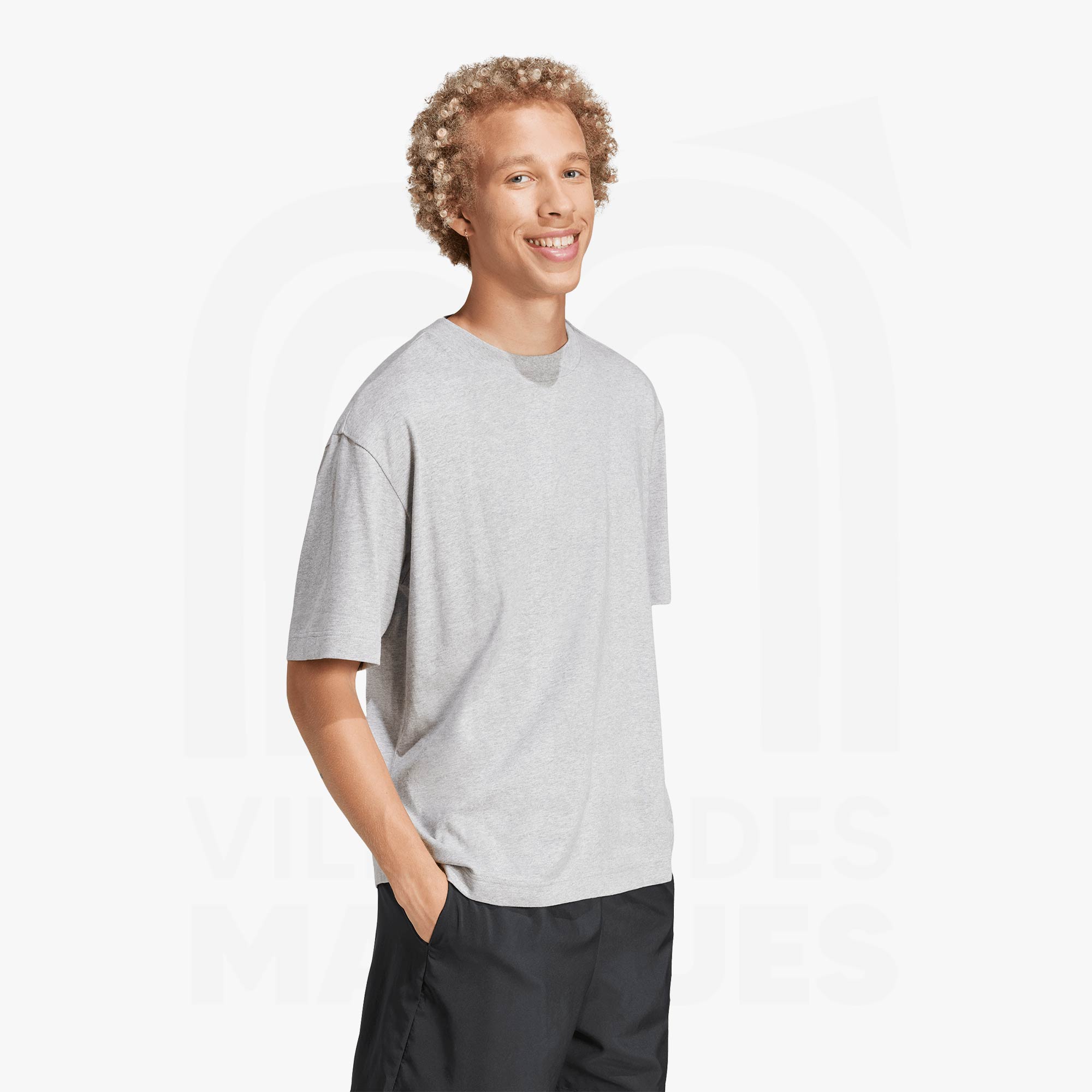 Adidas Essentials T-shirt Coupe Ample logo 3 Barres Homme – Image 4